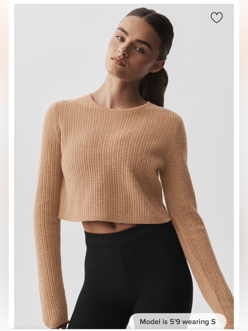 ALO Cashmere Set | Cashmere Plush Waffle Lounge Set Toasted Almond - Picture 16 of 16